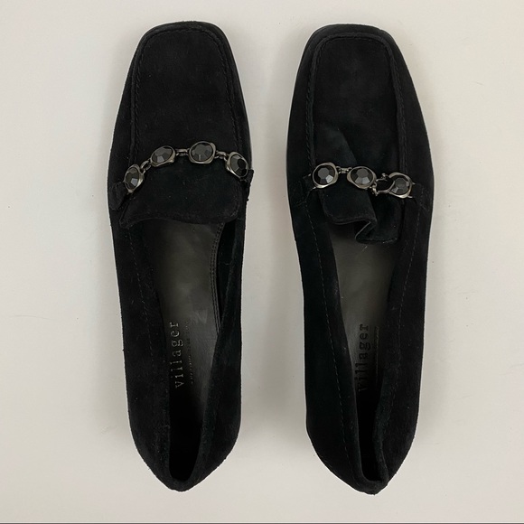 Villager Liz Claiborne Wilma Black Leather Loafers - Picture 6 of 11